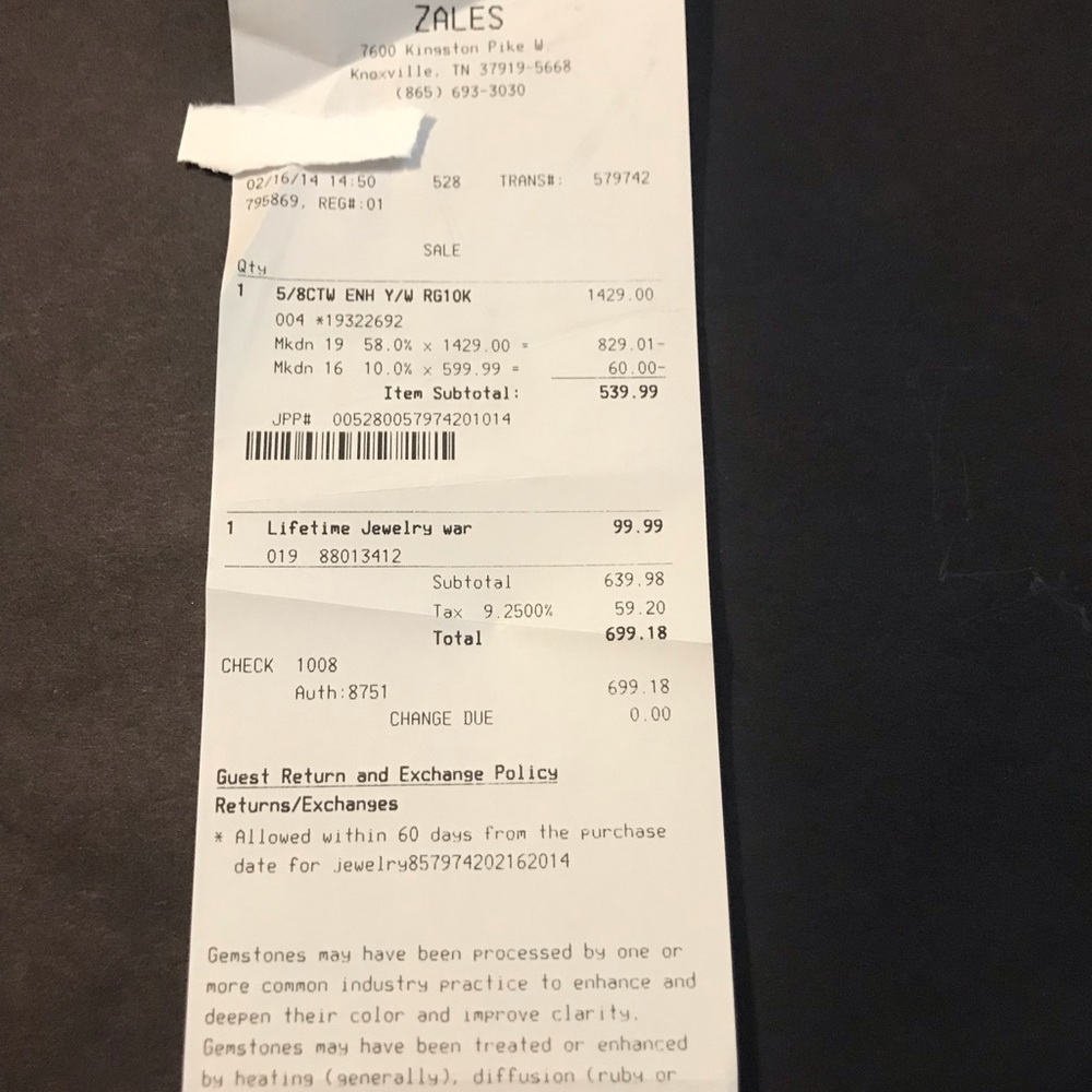 5/8 CTW 10K Yellow & White Diamond Ring Paid $699 - Picture 5 of 8